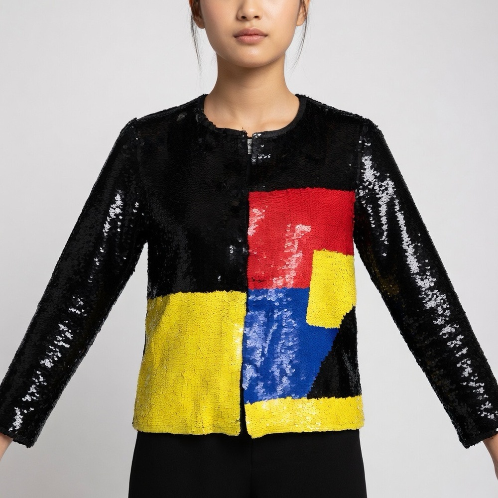 Vintage Candlelight Women’s Sequin Jacket - Size Small